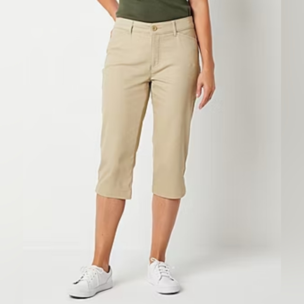 St. John's Bay Women's Capri Pants Sz 12 Biscotti